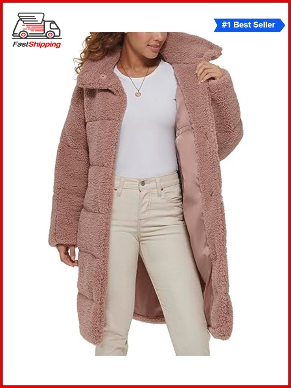 ✨ Quilted Patchwork Teddy Coat Sherpa Long Snap Button Women's